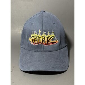 Y2K THINK Flame Skateboard Flex Fit Hat Size S-M